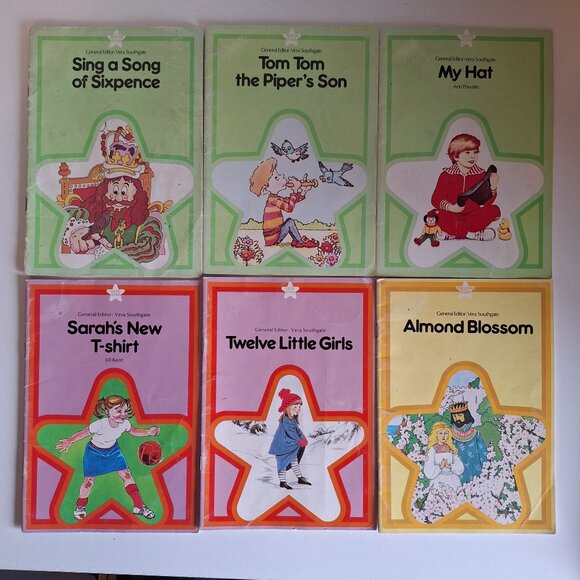 19 Star Modern Curriculum Press Learn To Read Book Lot Green Gold Lilac Vintage - Picture 2 of 9